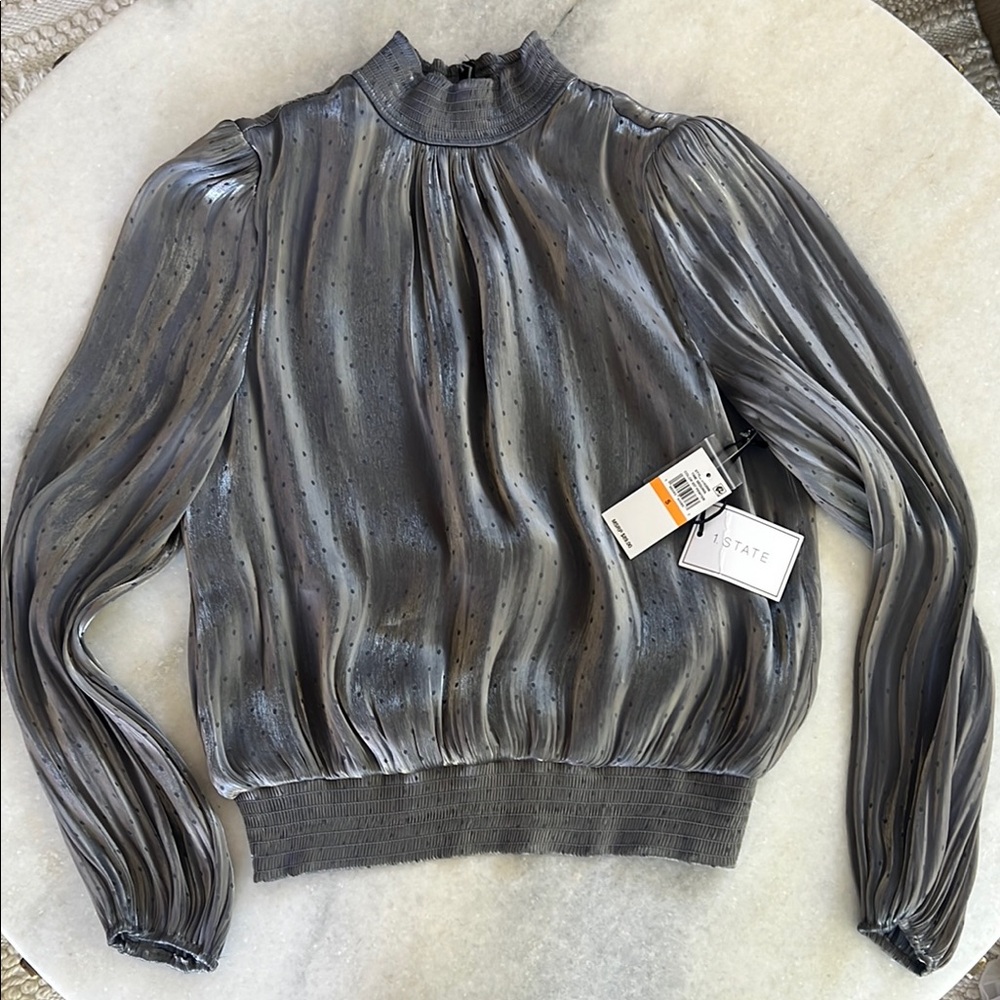 1. State Women's Gray Blouse NWT size S